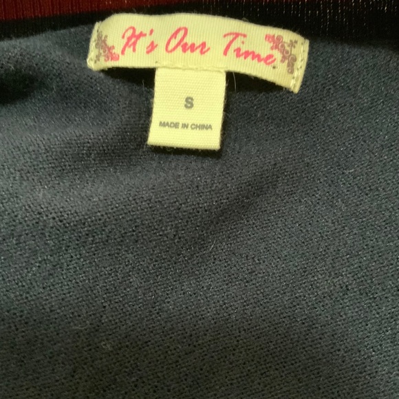 It’s Our Time Open Front Navy Sweater Size Small w/Pockets - Picture 4 of 4
